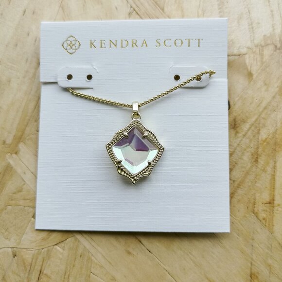 Kendra Scott Jewelry - NEW Kendra Scott Kacey Dichroic Glass Long Necklace Gold